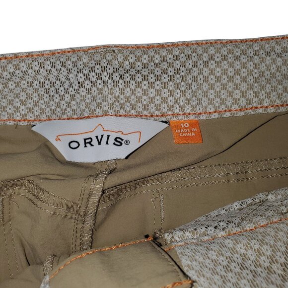 Orvis Jackson Convertible Shorts Women's 10 Shitake Beige Nylon Hiking Quick-Dry - Picture 5 of 9